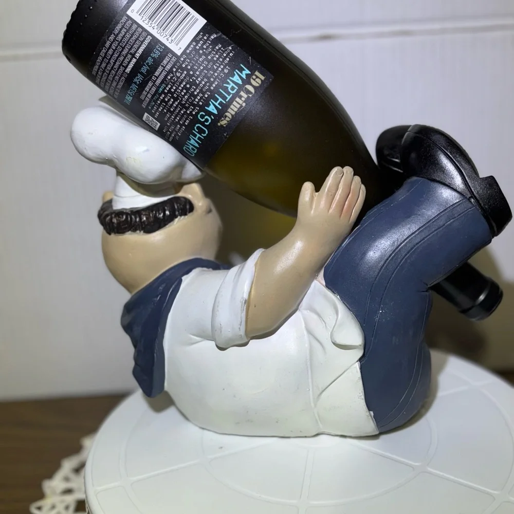 Chef Wine Holder with Grapes